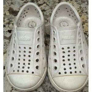 Native Jefferson Kids Shoes Shell White Slip On Sneakers C6